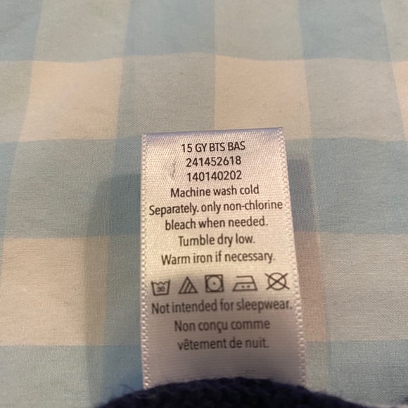 Navy blue V neck cotton sweater - Picture 3 of 3